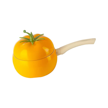 Soup Porridge Pot Cute Fruits Shape Kitchen Cookware with Lid 16cm Noodle Pot yellow