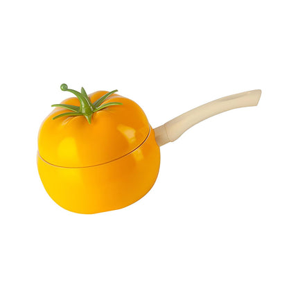 Soup Porridge Pot Cute Fruits Shape Kitchen Cookware with Lid 16cm Noodle Pot yellow