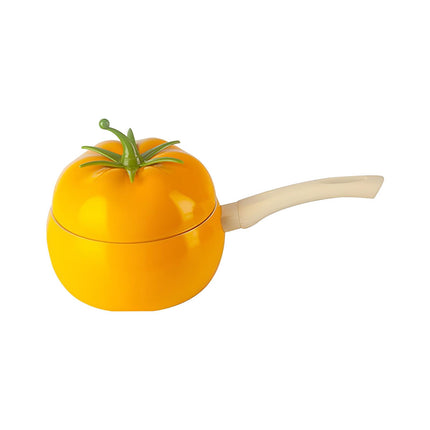 Soup Porridge Pot Cute Fruits Shape Kitchen Cookware with Lid 16cm Noodle Pot yellow