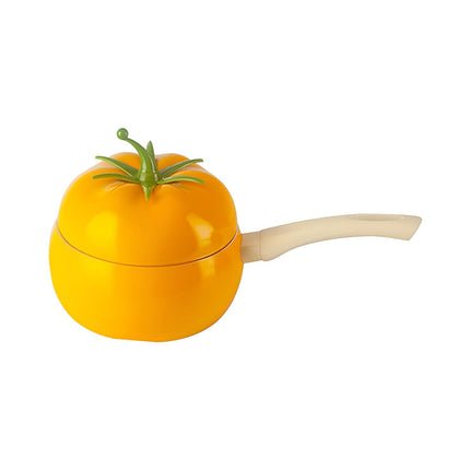 Soup Porridge Pot Cute Fruits Shape Kitchen Cookware with Lid 16cm Noodle Pot yellow