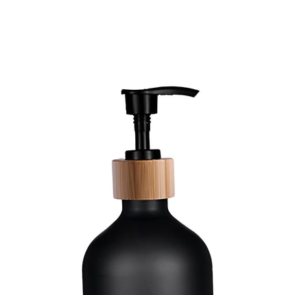 Refillable Shampoo Lotion Bottle Liquid Soap Dispenser for Home Black Dishes