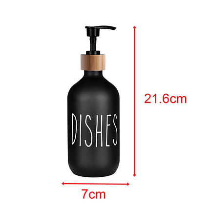 Refillable Shampoo Lotion Bottle Liquid Soap Dispenser for Home Black Dishes