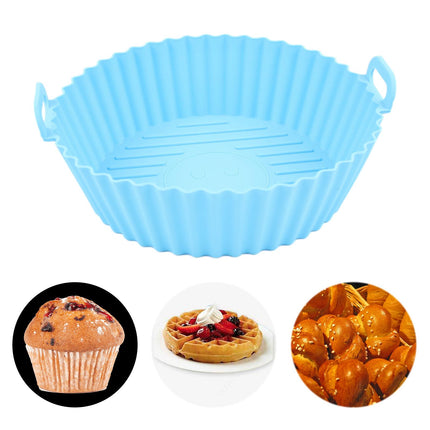 Oven Baking Tray Nonstick Air Fryer Inserts for Home Restaurant Basking Shop Blue