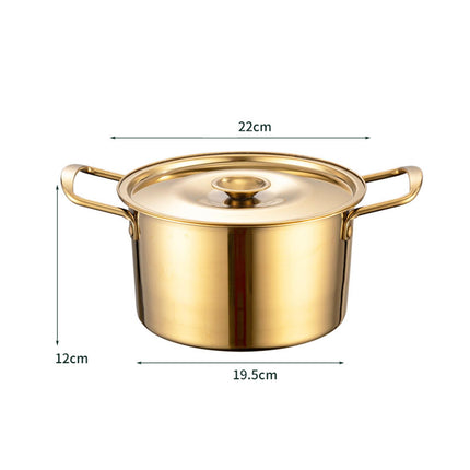 Korean Noodle Pot Multipurpose Instant Noodles Pot for Backyard Soup Camping diameter 22cm