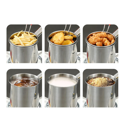 Deep Fryer Milk Pot Thick Cooking Pot for Backpacking Restaurant Dining Room Small