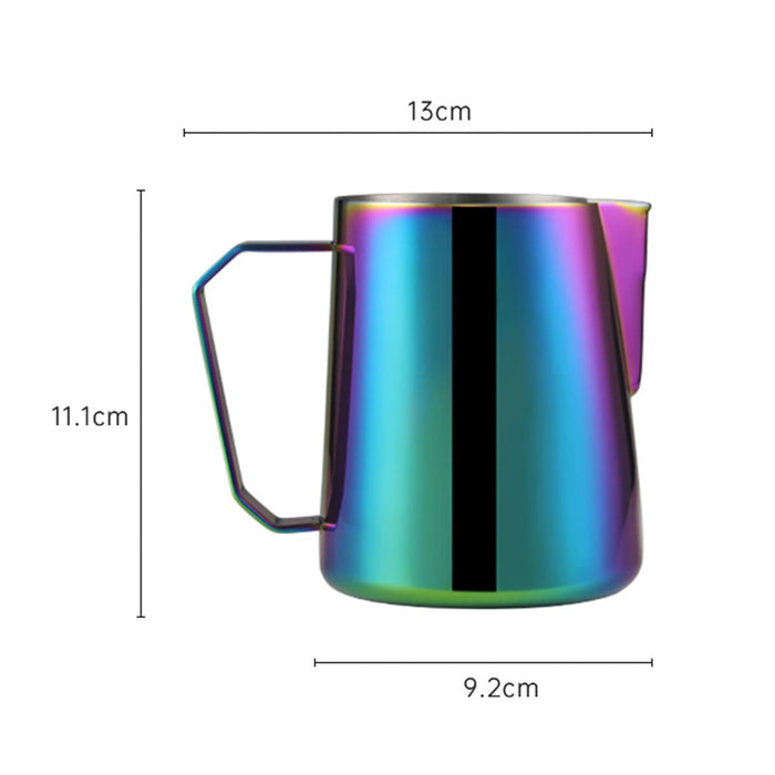 Steamed Milk Pitcher Steam Jug 600ml for Latte Art Cafetiere Cappuccino Colorful