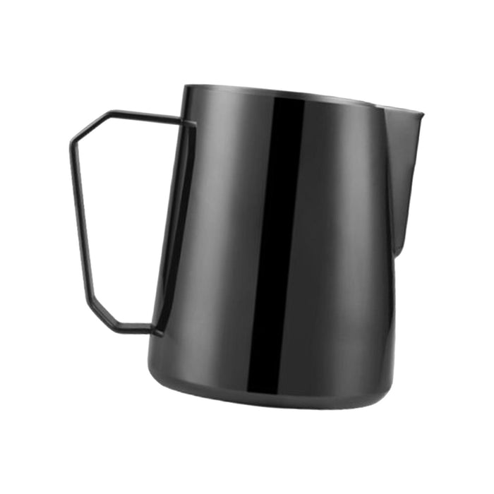 Steamed Milk Pitcher Steam Jug 600ml for Latte Art Cafetiere Cappuccino Black