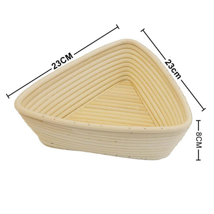 Rattan Bread Proofing Basket Wicker Baking Bowl for Kitchen Home Baking Shop 23cmx23cmx8cm