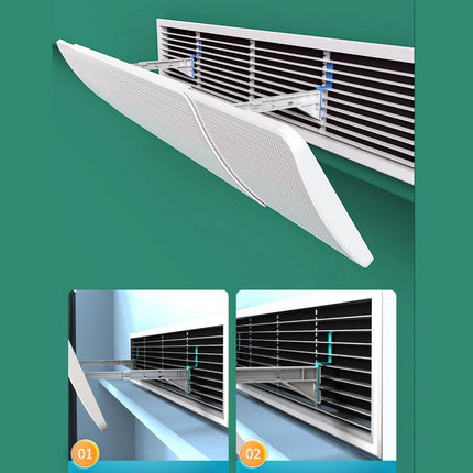 Central Air Conditioner Air Deflector Vent Deflector Adjustable 60cm to 98cm