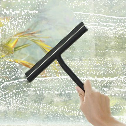 Glass Clean Scraper Silicone Window Glass Wiper for Kitchen Window Black