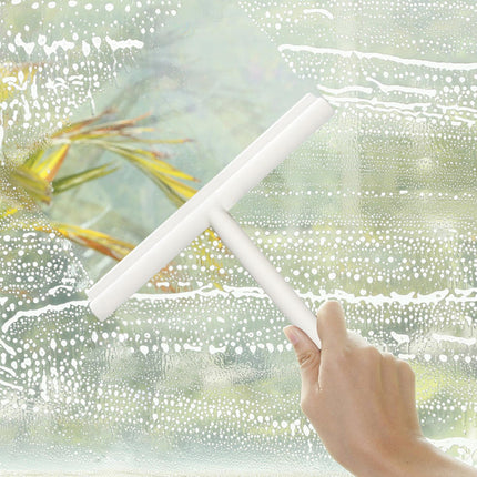 Glass Clean Scraper Silicone Window Glass Wiper for Kitchen Window White