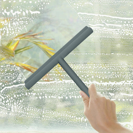 Glass Clean Scraper Silicone Window Glass Wiper for Kitchen Window Gray