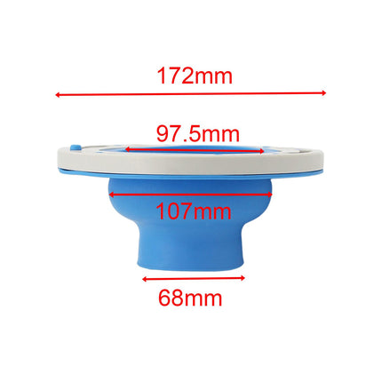 Flange Repair Rings Rubber Drain Pipe Repairment Universal Toilet Ring blue