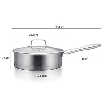 Kitchen Pot Cookware Saucepan Ergonomic Handle Stockpot for Home Kitchen Bar Style D