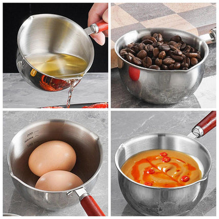 Mini Soup Pot Nonstick Butter Milk Warmer for Reheating Soup Stovetop 150ml