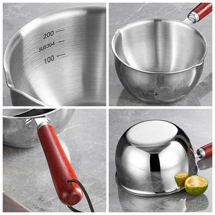 Mini Soup Pot Nonstick Butter Milk Warmer for Reheating Soup Stovetop 150ml