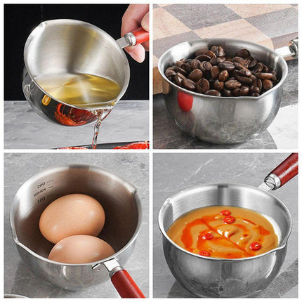 Mini Soup Pot Nonstick Butter Milk Warmer for Reheating Soup Stovetop 150ml