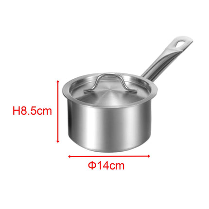 Induction Pot Soup Stainless Steel Cooking Pot for Hotel Kitchen Restaurants 1.3L