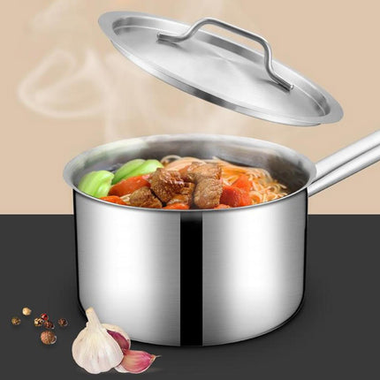 Induction Pot Soup Stainless Steel Cooking Pot for Hotel Kitchen Restaurants 1.3L