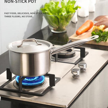 Induction Pot Soup Stainless Steel Cooking Pot for Hotel Kitchen Restaurants 1.3L