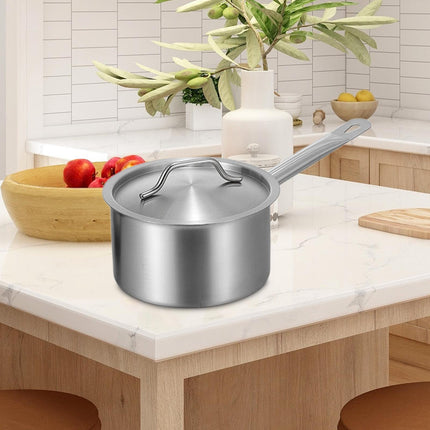 Induction Pot Soup Stainless Steel Cooking Pot for Hotel Kitchen Restaurants 3.7L