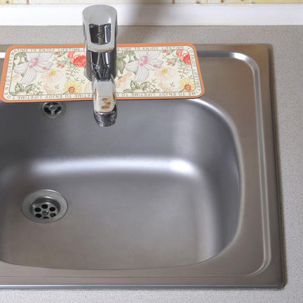 Faucet Draining Mat Quick Dry Reusable 38x13.8cm Sink Mat for Kitchen Faucet Style A