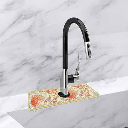 Faucet Draining Mat Quick Dry Reusable 38x13.8cm Sink Mat for Kitchen Faucet Style B