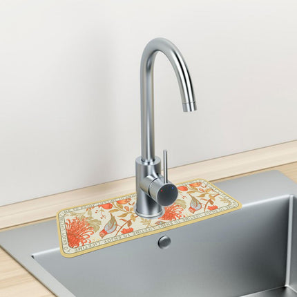 Faucet Draining Mat Quick Dry Reusable 38x13.8cm Sink Mat for Kitchen Faucet Style B