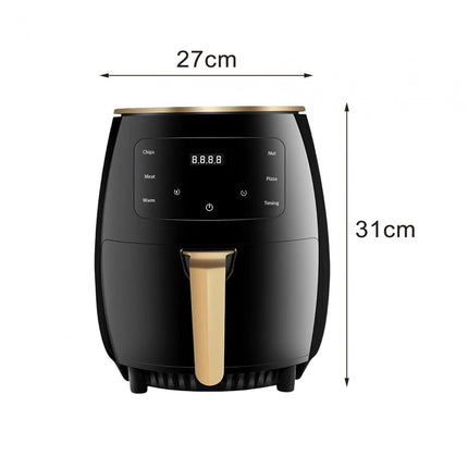 Air Fryer 4.5L Quick Easy Meals Non Slip Handle Portable for Household Party Black