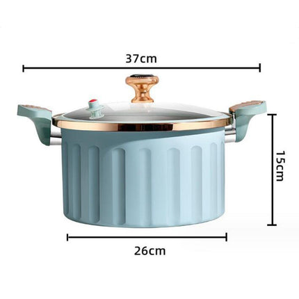 Soup Pot 8L Handmade Cookware Pasta Instant Noodle Pot for Food Noodles Soup blue