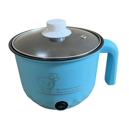 Electric Hot Pot Nonstick 1.8L Kitchen Cooking Appliances for Eggs Fry Ramen Blue