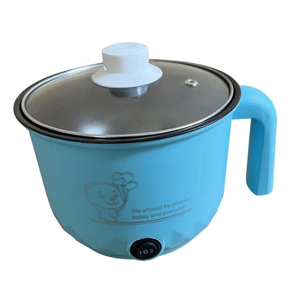 Electric Hot Pot Nonstick 1.8L Kitchen Cooking Appliances for Eggs Fry Ramen Blue