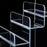 Acrylic Riser Display Shelf Showcase Fixtures Holder for Mobile Purse Wallet 4 Tiers