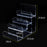 Acrylic Riser Display Shelf Showcase Fixtures Holder for Mobile Purse Wallet 4 Tiers