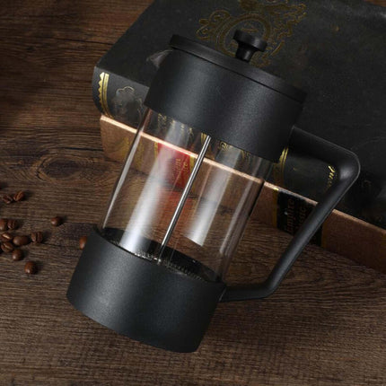 Glass Teapot Stainless Steel Filter Coffee Maker Pot for Camping Travel Home 1000ML