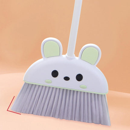 Dustpan Broom Combo Set Sweeping Broom Floor Cleaning Set for Outdoor Toilet Green