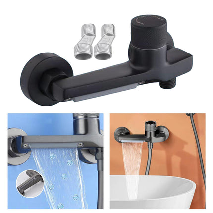 Bathroom Tub Faucet Universal Bathroom Fixtures Shower Diverter Shower Mixer Black