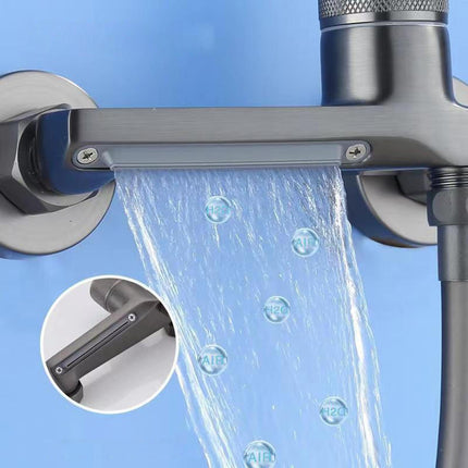 Bathroom Tub Faucet Universal Bathroom Fixtures Shower Diverter Shower Mixer Gray