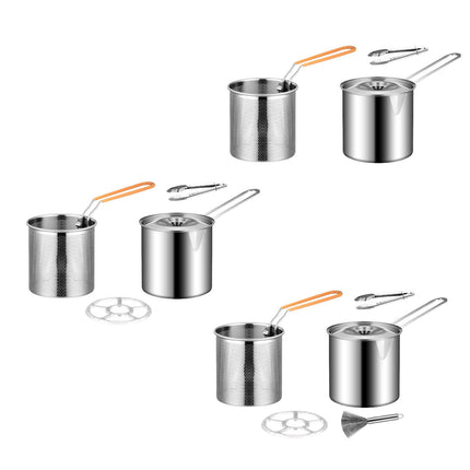 Deep Frying Pot with Lids Deep Fryers Frying Pot for Camping Home Restaurant With Basket