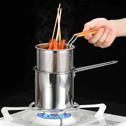 Deep Frying Pot with Lids Deep Fryers Frying Pot for Camping Home Restaurant With Basket