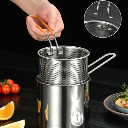 Deep Frying Pot with Lids Deep Fryers Frying Pot for Camping Home Restaurant With Basket