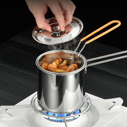 Deep Frying Pot with Lids Deep Fryers Frying Pot for Camping Home Restaurant With Basket