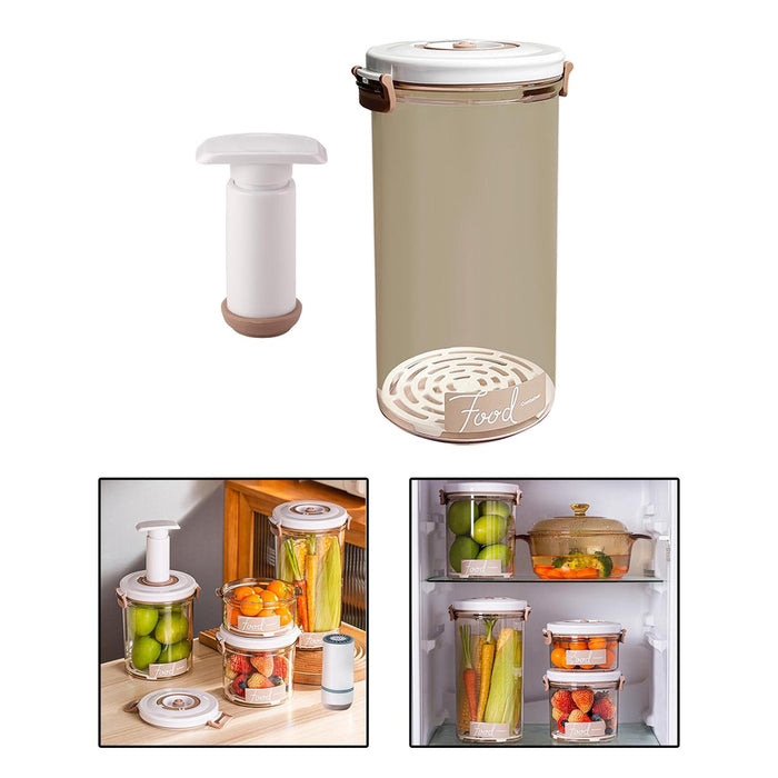 Vacuum Containers for Food Storage Meal Prep Container for Vegetables Fruits 2.3L