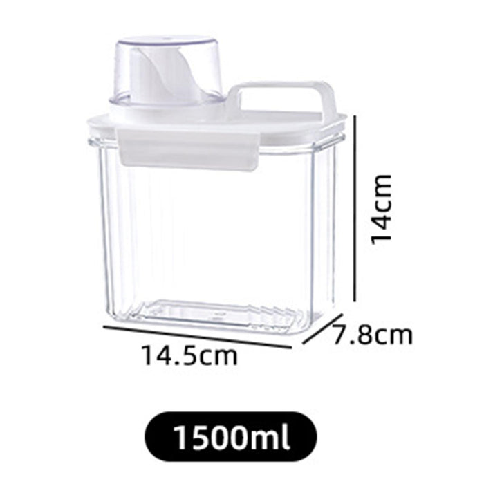 Washing Powder Containers Clear Reusable for Laundry Room Bathroom Countertop 1500ml