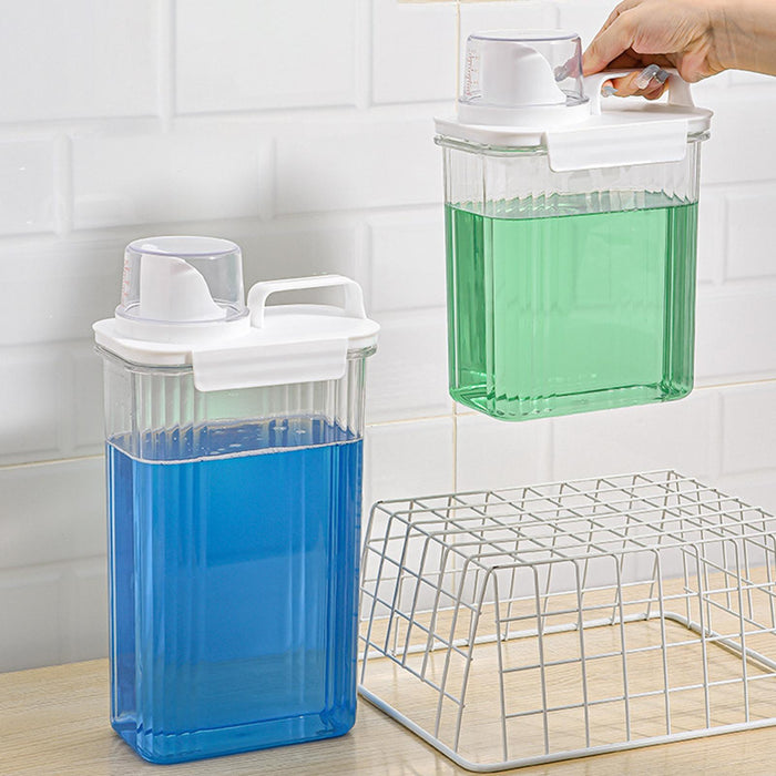 Washing Powder Containers Clear Reusable for Laundry Room Bathroom Countertop 1500ml