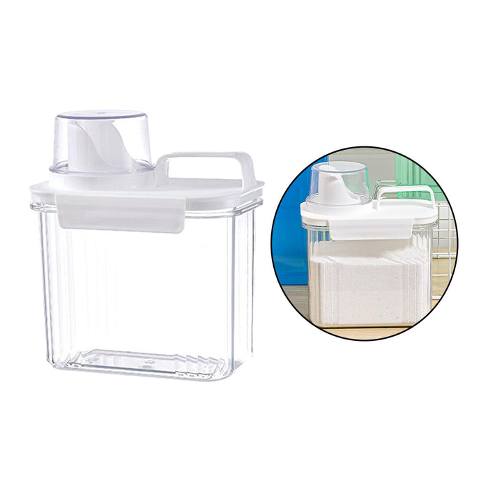 Washing Powder Containers Clear Reusable for Laundry Room Bathroom Countertop 1500ml