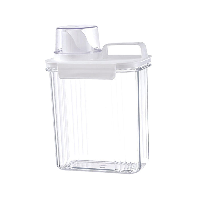 Washing Powder Containers Clear Reusable for Laundry Room Bathroom Countertop 2000ml