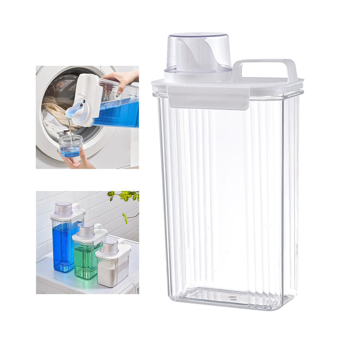 Washing Powder Containers Clear Reusable for Laundry Room Bathroom Countertop 2800ml