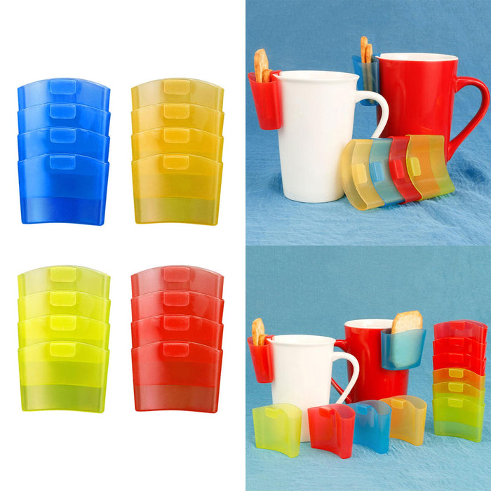 4 Pieces Tea Holder for Cup Serving Storage Tea Hanger for Glasses Party Bar Blue