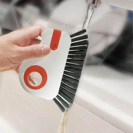 Groove Cleaning Brush Home Bathtub Bathroom Door Window Track Cleaning Brush Orange